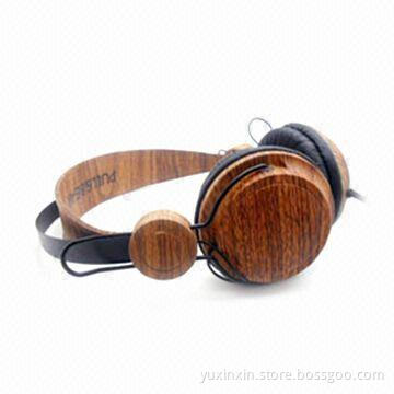 Wooden Stereo Headphone with 150mW Maximum Input Power